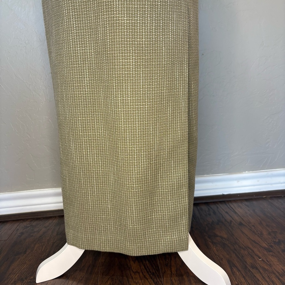 Conrad C Collection Wool Blend Maxi Skirt | Green Textured | Size 10 - Picture 6 of 16